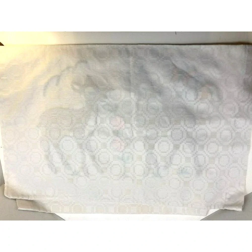 Set of 2 Vtg Pillow Cases w/Deer Butterfly with Flower Punch Stich‎ Handmade